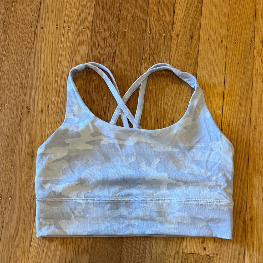 Light Gray Lululemon Camo Print Sports Bra